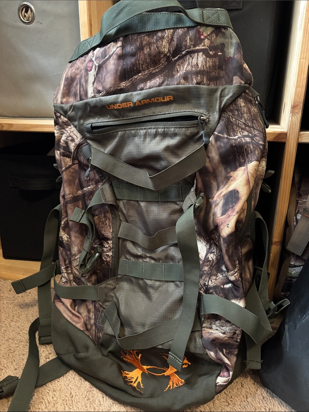Under Armour Camo Hunting Backpack in Green and Brown